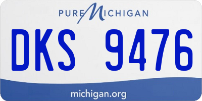 MI license plate DKS9476
