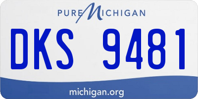 MI license plate DKS9481