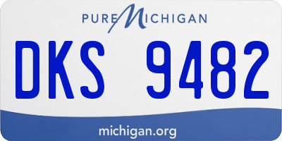 MI license plate DKS9482