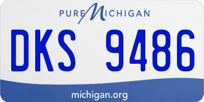 MI license plate DKS9486