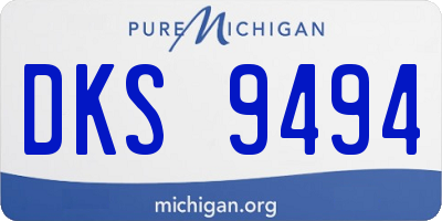 MI license plate DKS9494