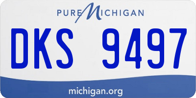 MI license plate DKS9497