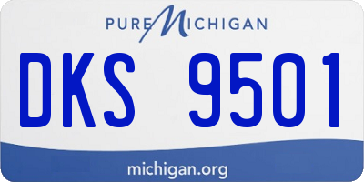 MI license plate DKS9501