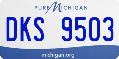 MI license plate DKS9503