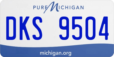 MI license plate DKS9504