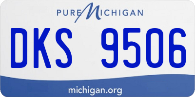 MI license plate DKS9506
