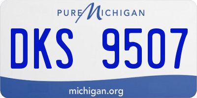 MI license plate DKS9507