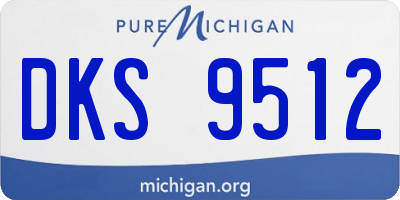 MI license plate DKS9512