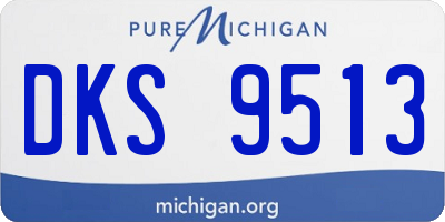 MI license plate DKS9513