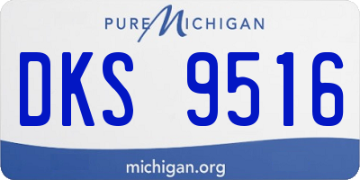 MI license plate DKS9516