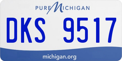 MI license plate DKS9517