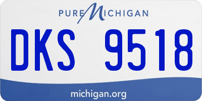 MI license plate DKS9518