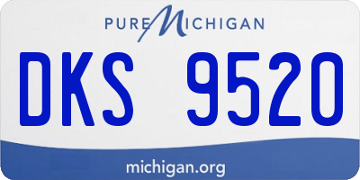 MI license plate DKS9520