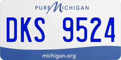 MI license plate DKS9524