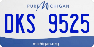 MI license plate DKS9525