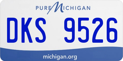MI license plate DKS9526