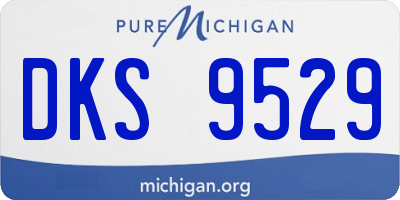 MI license plate DKS9529