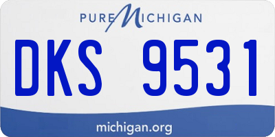MI license plate DKS9531