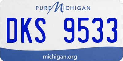 MI license plate DKS9533