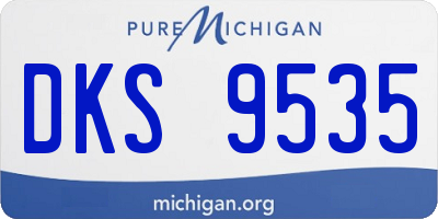 MI license plate DKS9535