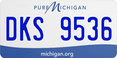 MI license plate DKS9536