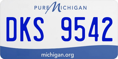 MI license plate DKS9542