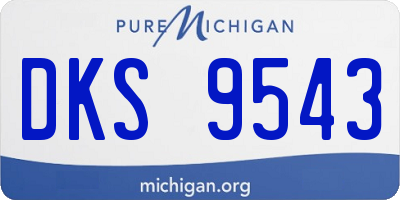MI license plate DKS9543
