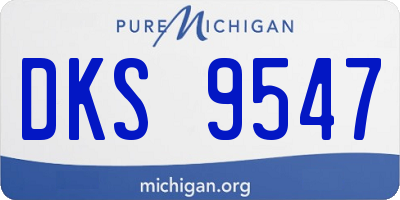 MI license plate DKS9547