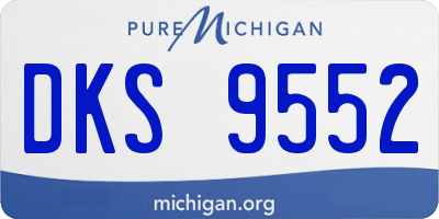 MI license plate DKS9552