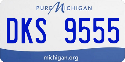 MI license plate DKS9555
