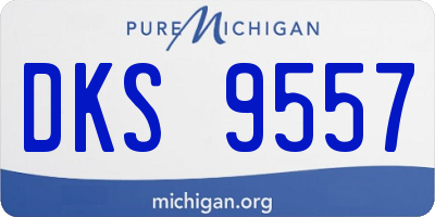 MI license plate DKS9557