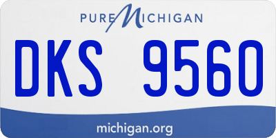 MI license plate DKS9560