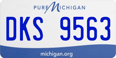 MI license plate DKS9563