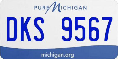 MI license plate DKS9567