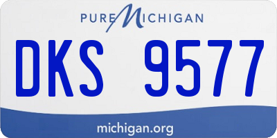 MI license plate DKS9577