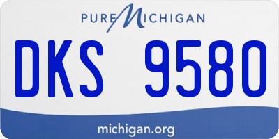 MI license plate DKS9580