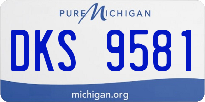 MI license plate DKS9581