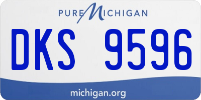 MI license plate DKS9596