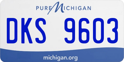 MI license plate DKS9603