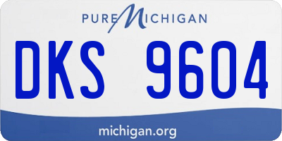 MI license plate DKS9604