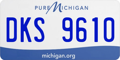 MI license plate DKS9610