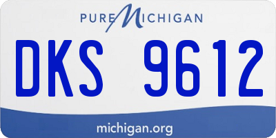 MI license plate DKS9612