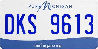 MI license plate DKS9613