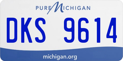 MI license plate DKS9614