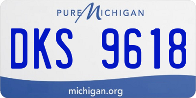 MI license plate DKS9618