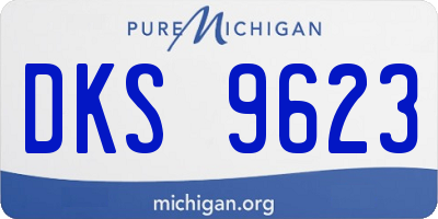 MI license plate DKS9623