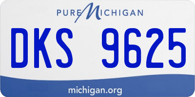 MI license plate DKS9625
