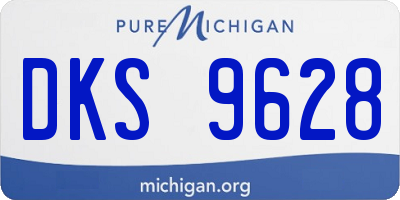 MI license plate DKS9628