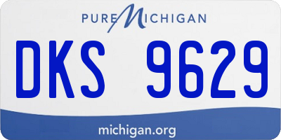MI license plate DKS9629