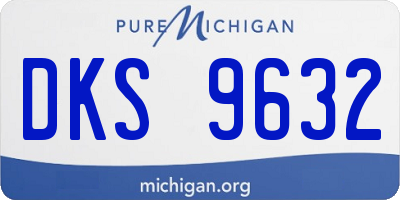 MI license plate DKS9632